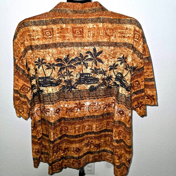 BOCA CLASSICS MENS SIZE XL SHORT SLEEVE SHIRT WITH TROPICAL SURFER DESIGN - Picture 2 of 9